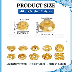 480Pcs 12 Styles Alloy Beads&nbsp;FIND-PH0028-82B