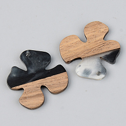 Resin & Walnut Wood Pendants&nbsp;RESI-S389-052B-A02