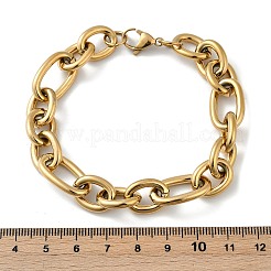 Ion Plating(IP) 304 Stainless Steel Cross Chain Bracelets&nbsp;BJEW-L634-11G