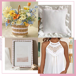 1Pc Polyester Lace Ribbon&nbsp;OCOR-GF0006-17
