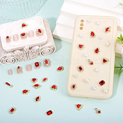 48Pcs 12 Styles Alloy Rhinestone Cabochons&nbsp;MRMJ-TA0001-45B
