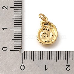 ラックメッキ真鍮チャーム  カドミウムフリー＆鉛フリー  長持ちメッキ  巻貝チャーム  丸カン付き  18KGP本金メッキ  13.5x9.5x2.5mm  丸カン：4x0.9ミリ  内径：2mm&nbsp;X-KK-M296-14G