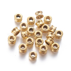 チベット風合金ヨーロピアンビーズ  大穴ビーズ  バレル  アンティーク黄金  8x5.5mm  穴：4mm&nbsp;GLF9214Y-NF