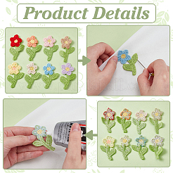 32Pcs 8 ColorsPolyester Clothing Patches&nbsp;PATC-FG0003-47