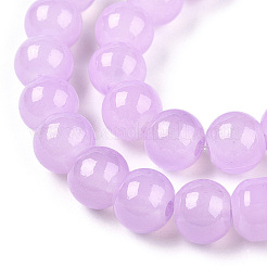 Glass Imitation Jade Beads&nbsp;GLAA-WH0036-18-11