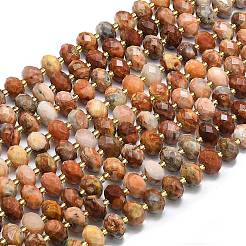 Natural Red Crazy Agate Beads Strands&nbsp;G-P573-A21-01