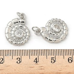 Brass Micro Pave Cubic Zirconia Pendants&nbsp;KK-Z120-47P
