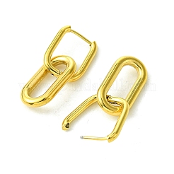 女性用304ステンレスフープピアス  18KGP本金メッキ  30x12mm&nbsp;EJEW-D111-03G
