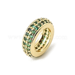 Brass Micro Pave Cubic Zirconia Beads&nbsp;CU-CBA389D-04G-03