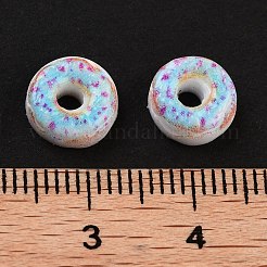 蓄光樹脂模造食品デコデンカボション  暗闇で光る  ドーナツ  ライトスカイブルー  8.5~9x4.5mm&nbsp;RESI-K036-27E