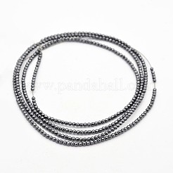 Non-magnetic Synthetic Hematite Faceted Round Bead Strands&nbsp;G-N0161-09