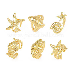Brass Cuff Rings for Women&nbsp;RJEW-H256-20-G