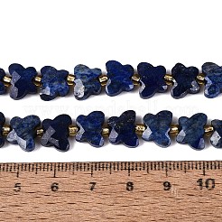 染め加工天然のラピスラズリビーズ連売り  蝶  シードビーズで  7~8.5x9.5~11x3.5~5mm  穴：1~1.2mm  約41~45個/連  14.96~15.16インチ（38~38.5cm）&nbsp;G-N371-10A-02