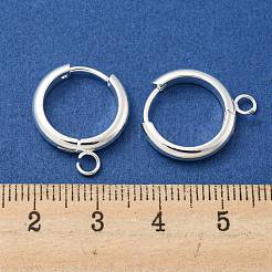 201 Stainless Steel Huggie Hoop Earring Findings&nbsp;STAS-P283-01Z-S