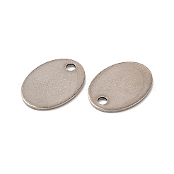 変色しない201ステンレススチールペンダント  オーバルチャーム  ステンレス鋼色  15x11x0.5mm  穴：1.5mm&nbsp;STAS-P320-31P