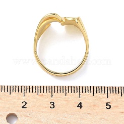 Brass Adjustable Open Cuff Rings for Women&nbsp;RJEW-A065-01G