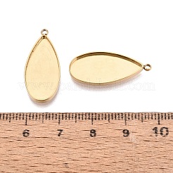 304 Stainless Steel Pendant Cabochon Component&nbsp;STAS-Q113-23A-G