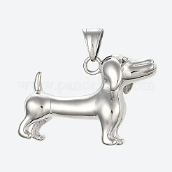 Tarnish Resistant 304 Stainless Steel Puppy Pendants&nbsp;X-STAS-G175-19P