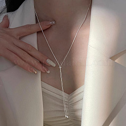 Stainless Steel Snake Chain Slider Lariat Necklaces for Women&nbsp;FS-WG85452-01