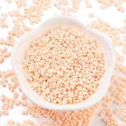 焼付塗装ガラスシードビーズ  ピーナッツ  桃パフ  2~2.5x4x2mm  穴：0.8mm  約15000個/ポンド&nbsp;SEED-A033-04J
