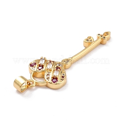 Brass Micro Pave Cubic Zirconia Pendants&nbsp;ZIRC-L100-061G