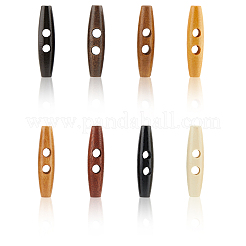 32Pcs 8 Colors 2-Hole Wood Buttons&nbsp;DIY-GF0011-42A