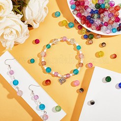 Round Transparent Crackle Glass Beads&nbsp;CCG-X0008-01-8mm
