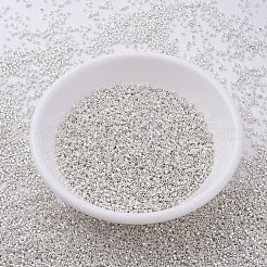 MIYUKIデリカビーズ  シリンダー  日本製シードビーズ  11/0  （db0551)ブライトスターリングメッキ  1.3x1.6mm  穴：0.8mm  約2000PCS /ボトル  10 G /ボトル&nbsp;SEED-JP0008-DB0551