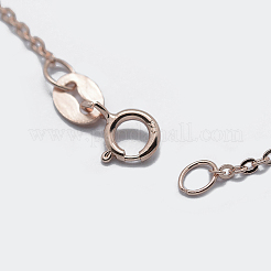 925 Sterling Silver Cable Chain Necklaces&nbsp;STER-F039-40cm-07RG