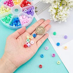200Pcs 8 Colors Acrylic European Beads&nbsp;MACR-FH0001-05