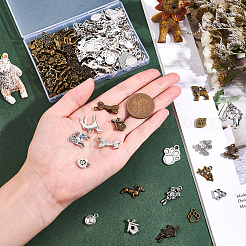 120Pcs 20 Styles Tibetan Style Alloy Pendants&nbsp;TIBE-PH0002-03