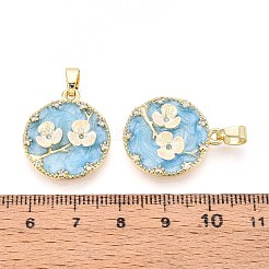 Brass Micro Pave Cubic Zirconia Pendants&nbsp;KK-N277-09B-G