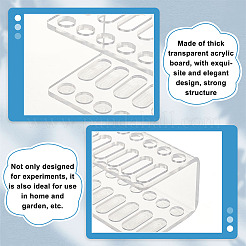 Transparent Acrylic Test Tube Stand&nbsp;AJEW-WH0314-539