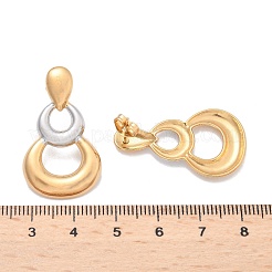 304 Stainless Steel Two Tone Gourd Dangle Stud Earrings&nbsp;EJEW-C142-15PG