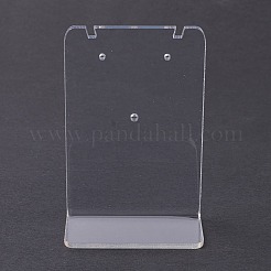 アクリルイヤリングスタンドディスプレイ  L字型  透明  3.65x5x7.76cm  穴：1.4mm&nbsp;X-EDIS-F005-02