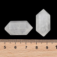 天然石クオーツクリスタルビーズ  水晶  多面カット  六角形の両端が尖った弾丸ビーズ  24~26x12~14x12~14mm  穴：1.5~1.6mm&nbsp;GG-CBA3EE1-01C