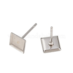 Tarnish Resistant 304 Stainless Steel Stud Earring Settings&nbsp;X-STAS-Q170-09