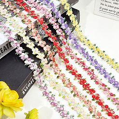 花ポリエステルトリムリボン  カーテンレーストリミング用  ショッキングピンク  3/4インチ（20mm）&nbsp;OCOR-GF0001-17D