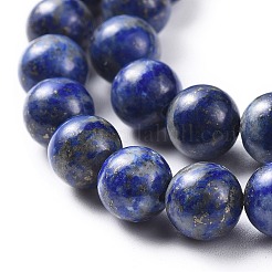 天然なラピスラズリラウンドビーズ連売り  8mm  穴：1mm  約44~48個/連  15インチ&nbsp;G-I181-09-8mm