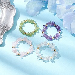 天然混合宝石チップビーズストレッチリング  内径：22mm&nbsp;RJEW-JR00646