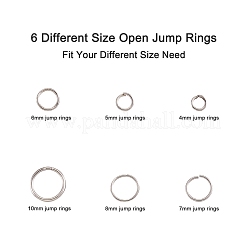 1600 pcs Iron Open Jump Rings&nbsp;IFIN-MSMC010-04P-NF
