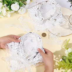 2Pcs 2 Styles Lace Triming Cloth Headbands for Women&nbsp;OHAR-CY0001-17