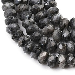 天然ラルビカイトビーズ連売り  ロンデル  多面カット  8~8.5x5~6mm  穴：1mm  約68~76個/連  14.96~15.35''（38~39センチメートル）&nbsp;G-C259-A45-5x8mm