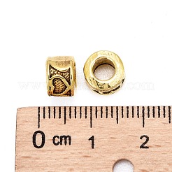 Tibetan Style Alloy Column European Bead Enamel Settings&nbsp;TIBEB-5087-AG-LF