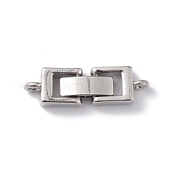 Rack Plating Brass Fold Over Clasps with Loops&nbsp;KK-L184-89P