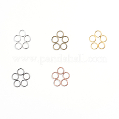 真鍮製オープンタイプ丸カン  ラウンド  ミックスカラー  18ゲージ  8x1mm  内径：6mm  500グラム&nbsp;KK-JQ0001-02-8mm