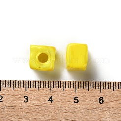 手作りランプワークビーズ  正方形  砂茶色  9.5~11.5x10~12x8~8.5mm  穴：3.5~4mm&nbsp;LAMP-Q003-01A