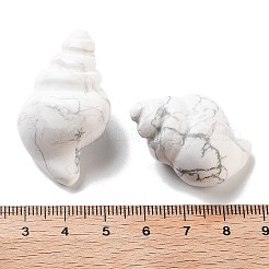 天然ハウライト彫刻の置物  ホームオフィスのデスクトップ装飾用  シェル形状  36~38x20.5~22x17~19.5mm&nbsp;DJEW-L023-H17