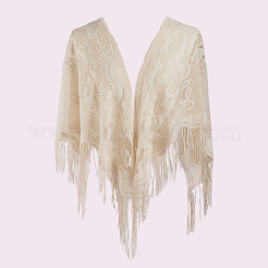 Lace Flower Detachable Polyester Shawl&nbsp;AJEW-WH20072-43A