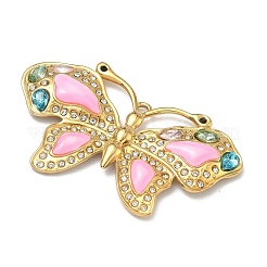 304 Stainless Steel Rhinestone Pendants&nbsp;STAS-C174-14G-02